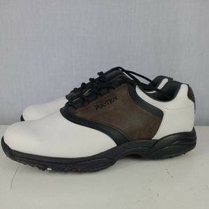 Footjoy Greenjoys White Brown Saddle Oxford Golf